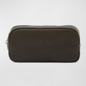 Men's Cestello Leather Toiletry Bag- sku219510363
