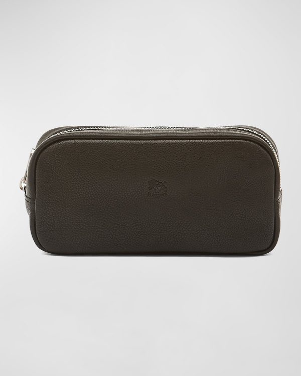 Men's Cestello Leather Toiletry Bag- sku219510363