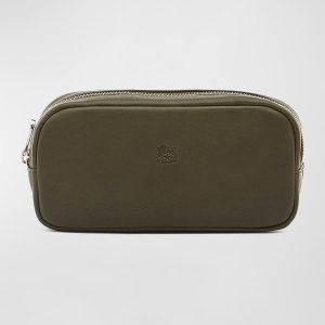 Men's Cestello Leather Toiletry Bag- sku219530195