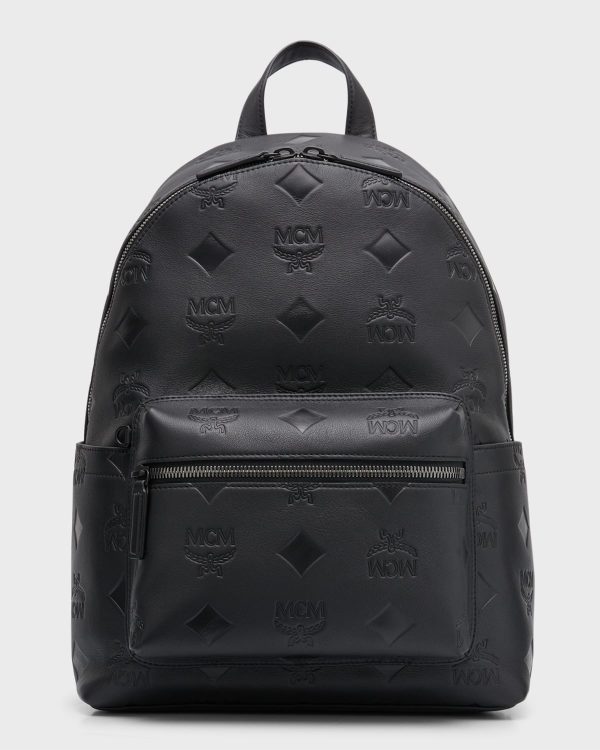 Stark Mini Embossed Leather Backpack- sku219530448