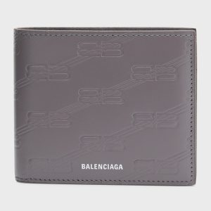 Men's BB Monogram Embossed Leather Billfold Wallet- sku219570472