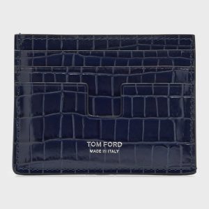 Men's Croc-Printed T Line Card Holder- sku219980890