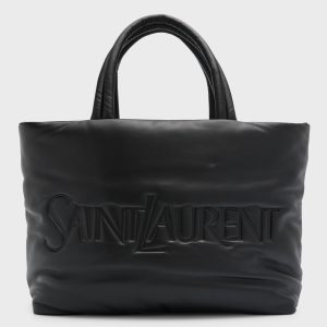 Men's Embossed Padded Leather Tote Bag- sku220491423