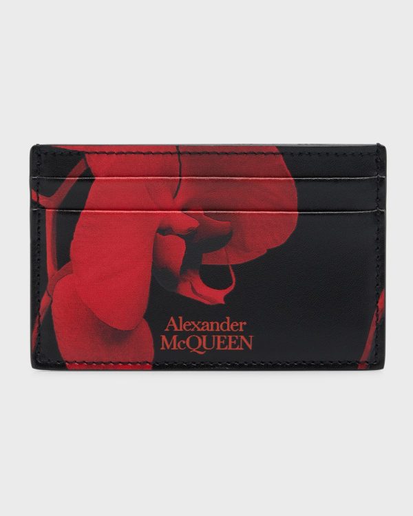 Men's Orchid-Print Card Case- sku220151285