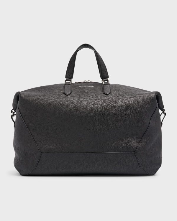 Men's The Edge Leather Duffel Bag- sku220150968