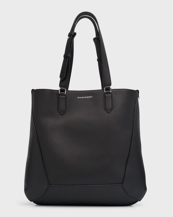 Men's The Edge Medium Leather Tote Bag- sku220150636