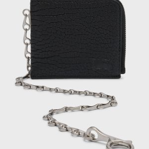 Men's Leather B Chain Zip Wallet- sku220530243