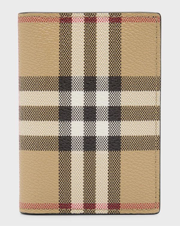 Men's Bateman Vintage Check Bifold Card Holder- sku220531398