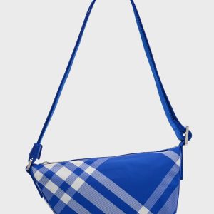 Men's Shield Check Nylon Crossbody Bag- sku220530965