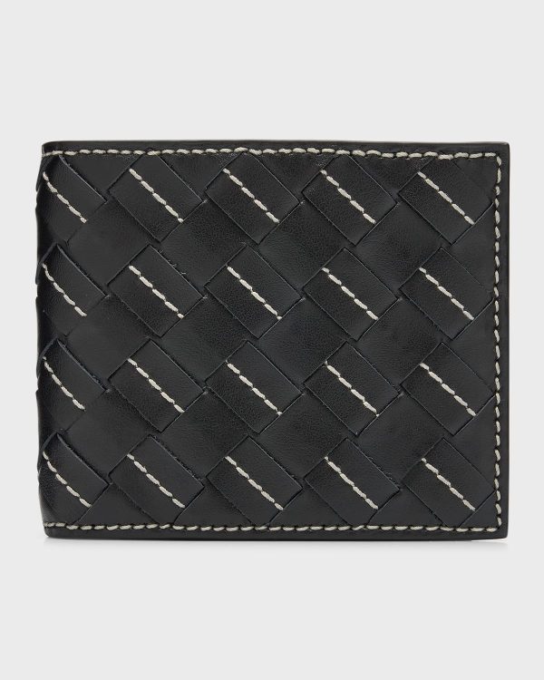 Men's Intrecciato 15 Avenue Stitch Bifold Wallet- sku221010837