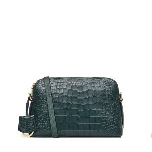 Radley London Women's Liverpool Street 2.0 - Faux Croc Medium Zip-Top Cross Body - Green- H7264301