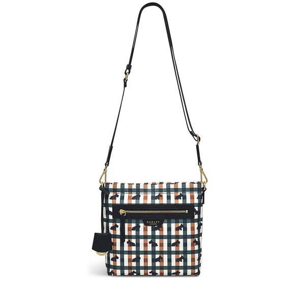 Radley London Women's Finsbury Park - Checked Dog Small Zip-Top Cross Body - Green- H7292301