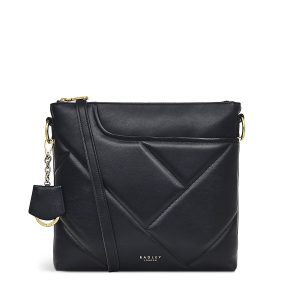 Radley London Women's Pockets 2.0 - Quilt Medium Ziptop Crossbody - Black- H7322001