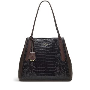 Radley London Women's Baylis Road 2.0 - Faux Croc Medium Ziptop Shoulder - Brown- H7325209