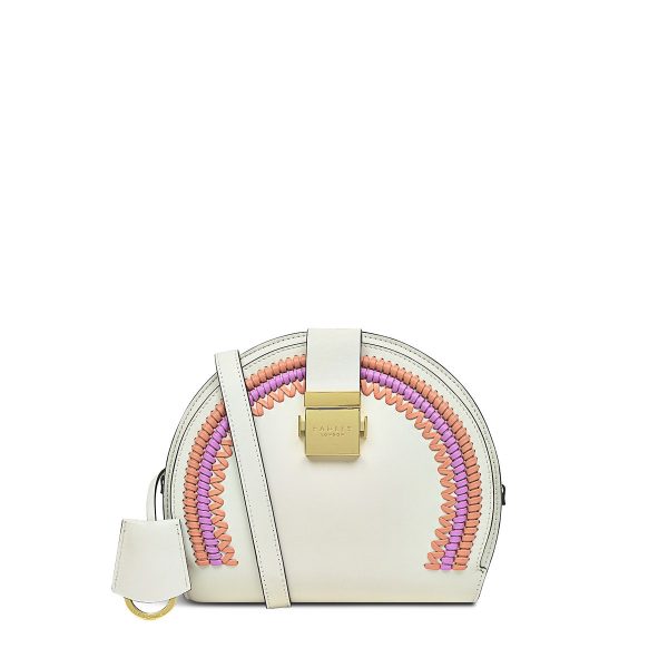 Radley London Women's Newport Street - Stitch Small Ziptop Crossbody - White- H7500109