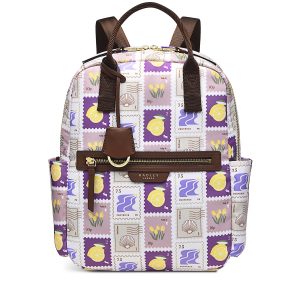 Radley London Finsbury Park - Holiday Stamps Medium Zip-Top Backpack - White- H7952109