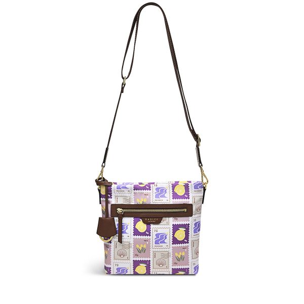 Radley London Finsbury Park - Holiday Stamps Small Zip-Top Cross Body - White- H7959109