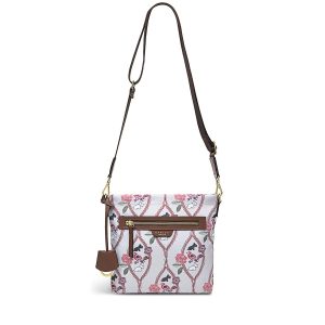 Radley London Finsbury Park - Homely Floral Small Ziptop Crossbody - Grey- H8202065