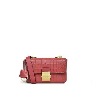 Radley London Hanley Close - Faux Croc Mini Flapover Crossbody - Pink- H8207618