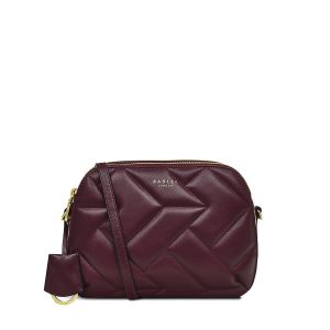 Radley London Dukes Place - Quilt Medium Ziptop Crossbody - Burgundy- H8216609