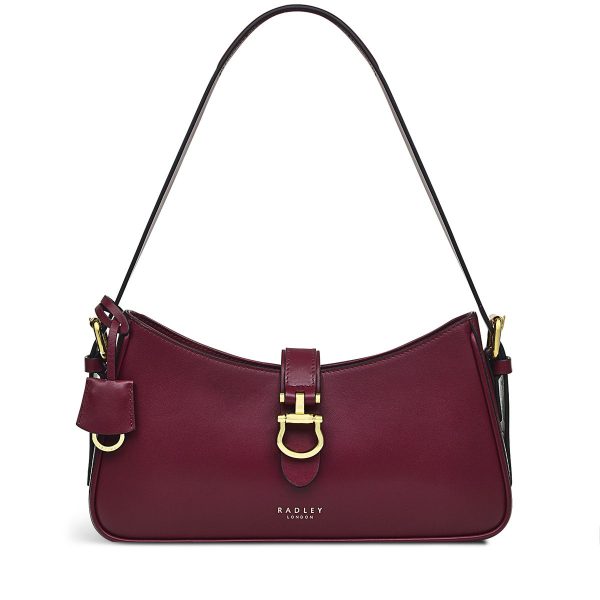 Radley London Linden Gardens Medium Ziptop Shoulder - Burgundy- H8224609
