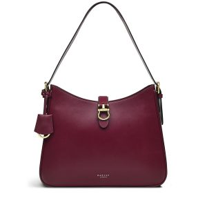 Radley London Linden Gardens Large Ziptop Shoulder - Burgundy- H8239609