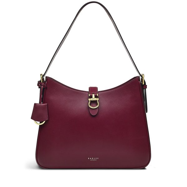 Radley London Linden Gardens Large Ziptop Shoulder - Burgundy- H8239609