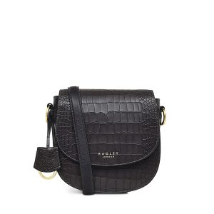 Radley London Liverpool Street 2.0 - Faux Croc Medium Flapover Crossbody - Grey- H8240074