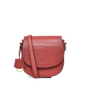 Radley London Liverpool Street 2.0 - Faux Croc Medium Flapover Crossbody - Pink- H8240618