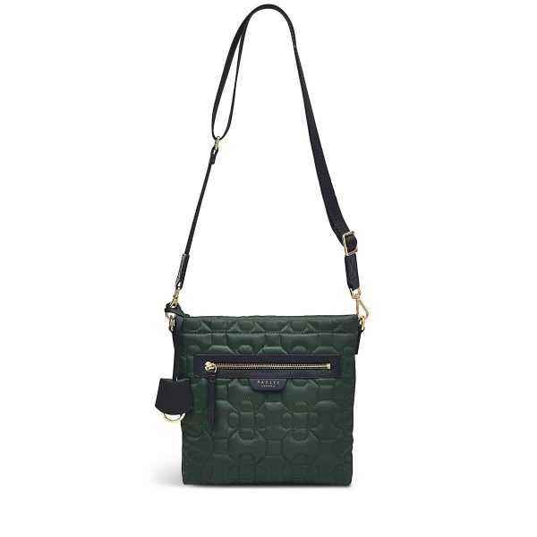 Radley London Finsbury Park - Flower Quilt Small Ziptop Crossbody - Green- H8268305