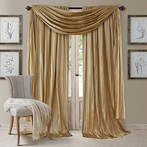 Elrene Home Fashions Athena 52 x 95 Crinkled Curtain Panels, Pair with Scarf Valance- 3125687