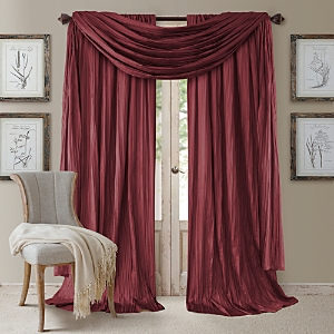 Elrene Home Fashions Athena 52 x 95 Crinkled Curtain Panels, Pair with Scarf Valance- 3125687
