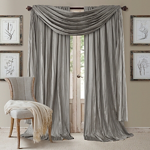 Elrene Home Fashions Athena 52 x 108 Crinkled Curtain Panels, Pair with Scarf Valance- 3795286