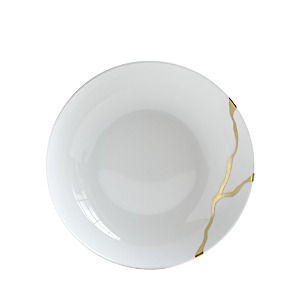 Bernardaud Kintsugi-Sarkis 24K Gold Coupe Soup Bowl- 3119900