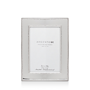 Argento Sc Amira Double-Bead Sterling Silver Frame, 4 x 6- 3183774