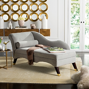 Safavieh Caiden Velvet Chaise with Pillow- 3400091