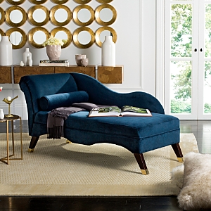 Safavieh Caiden Velvet Chaise with Pillow- 3400091