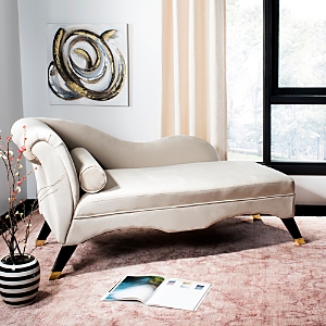 Safavieh Caiden Velvet Chaise with Pillow- 3400091