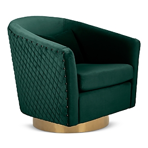 Safavieh Couture Clara Quilted Swivel Tub Chair- 3400049