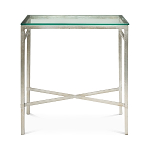 Safavieh Viggo Antique Silver Glass Side Table- 3399973