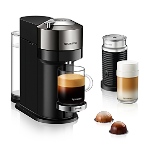 Nespresso Vertuo Next Deluxe by Breville with Aeroccino Milk Frother, Dark Chrome- 3755266