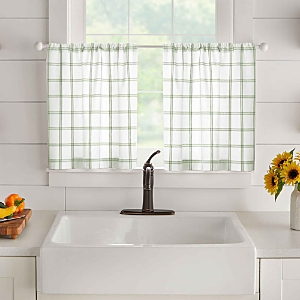 Elrene Home Fashions Farmhouse Living Double Windowpane Plaid Tier Set, 30 x 24- 3973616