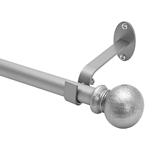 Elrene Home Fashions Farmhouse Adjustable Curtain Rod with Hammered Ball Finials, 28-48- 3978925