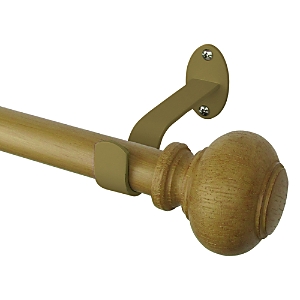 Elrene Home Fashions Rhinebeck Adjustable Curtain Rod with Faux Wood Ball Finials, 28-48- 3978931