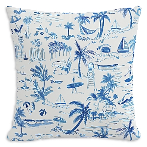 Cloth & Company The Beach Toile Outdoor Pillow in Navy, 18 x 18- 4073907