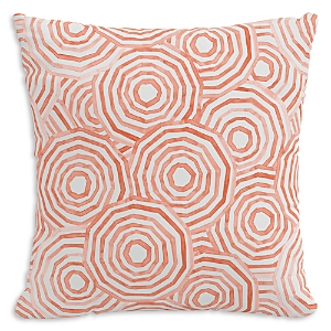 Cloth & Company The Umbrella Swirl Outdoor Pillow in Coral, 18 x 18- 4073918