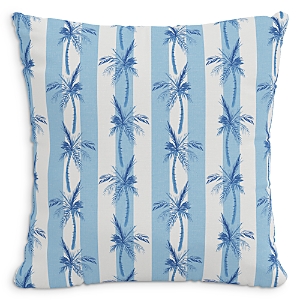 Cloth & Company The Cabana Stripe Palms Linen Decorative Pillow with Feather Insert, 22 x 22- 4125847