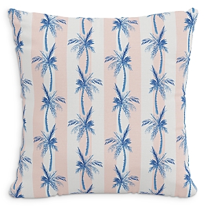 Cloth & Company The Cabana Stripe Palms Linen Decorative Pillow with Feather Insert, 22 x 22- 4125847