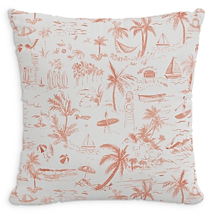 Cloth & Company The Beach Toile Linen Decorative Pillow with Feather Insert, 22 x 22- 4051972