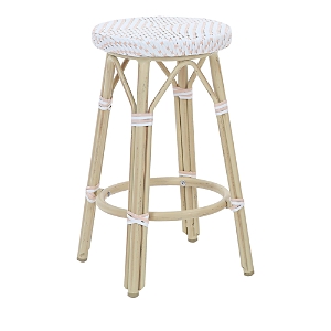 Sparrow & Wren Kindry Faux Rattan Outdoor Counter Stools, Set of 2- 4259071
